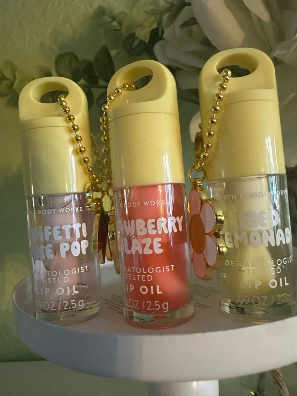 NEW BBW LIP GLOSS TRIO W/ CUTE CHARMS